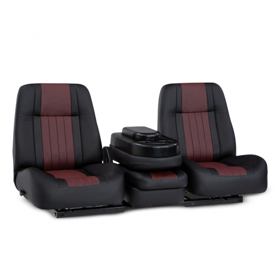 Qualitex American Classic Low Back 40-20-40 SUV Bench Seat, Fold-Forward & Recline Backs, Flip-Up Center Console w/ Storage, Fabric, Vinyl, or Leather, 20+ Colors