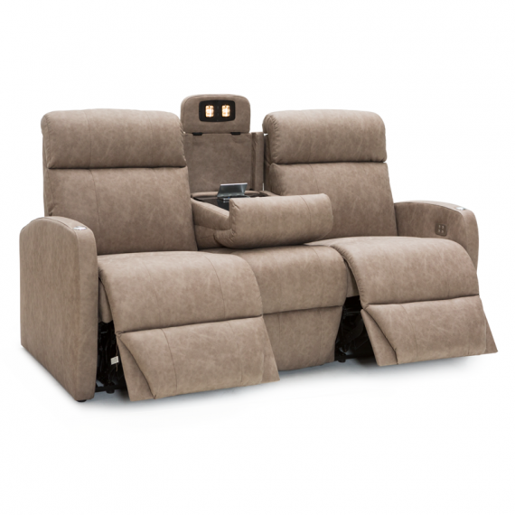 Qualitex Concord RV Double Recliner Sofa, Ultimate Leather, Powered Headrest, Power Recline, Desert Taupe Qualitex Concord RV Double Recliner Sofa, Ultimate Leather, Powered Headrest, Power Recline, Desert Taupe