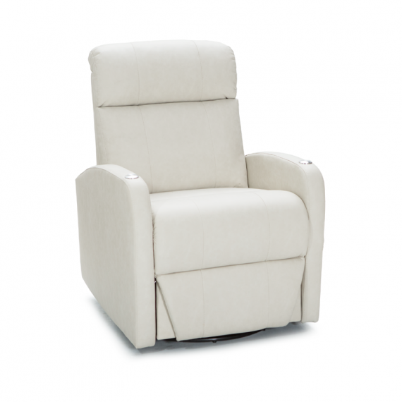 Qualitex Concord RV Swivel Recliner, Ultimate Leather, Power Recline, Macadamia