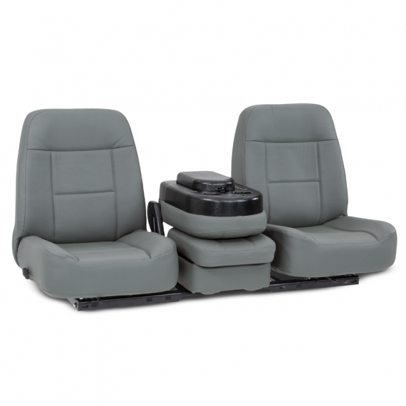 Qualitex Express Low Back 40-20-40 Truck Bench Seat, Fold-Forward & Recline Backs, Flip-Up Center Console w/ Storage, Fabric, Vinyl, or Leather, 20+ Colors