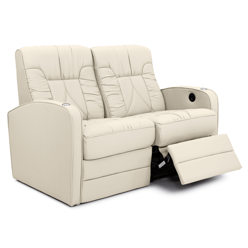 Qualitex De Leon RV Loveseat Recliner, Ultimate Leather, Manual Recline