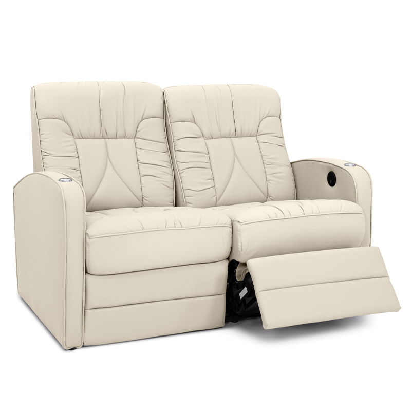 Qualitex De Leon RV Loveseat Recliner, Ultimate Leather, Manual Recline