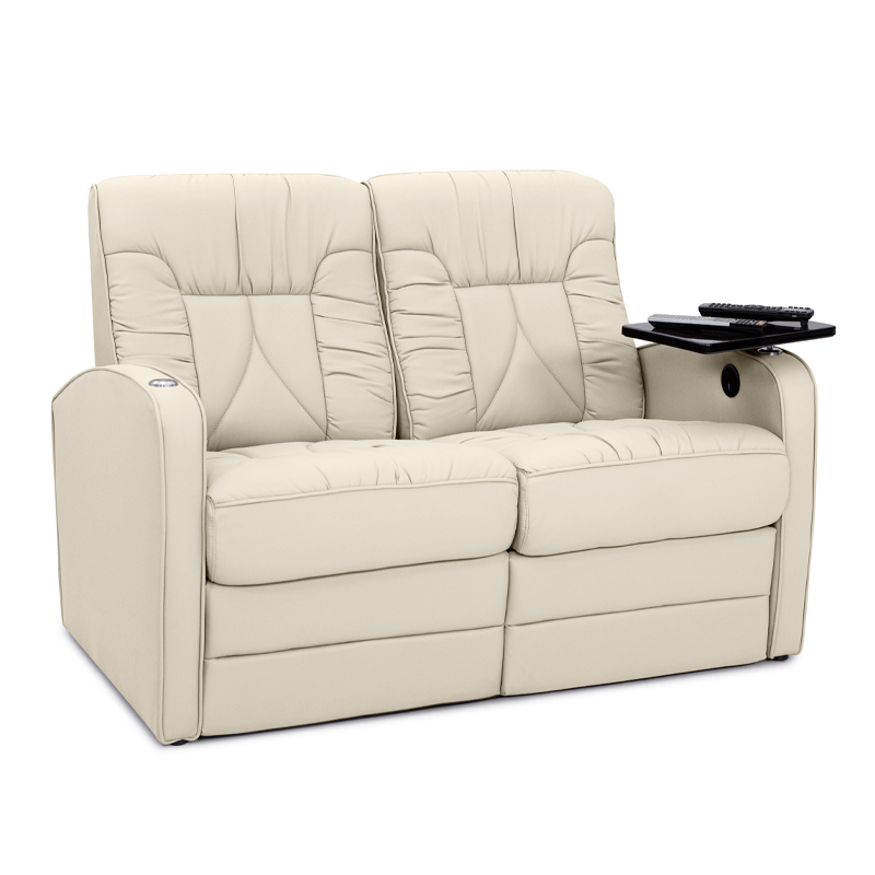 Qualitex De Leon RV Loveseat Recliner, Ultimate Leather, Manual Recline