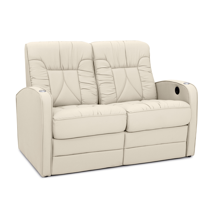 Qualitex De Leon RV Loveseat Recliner, Ultimate Leather, Manual Recline