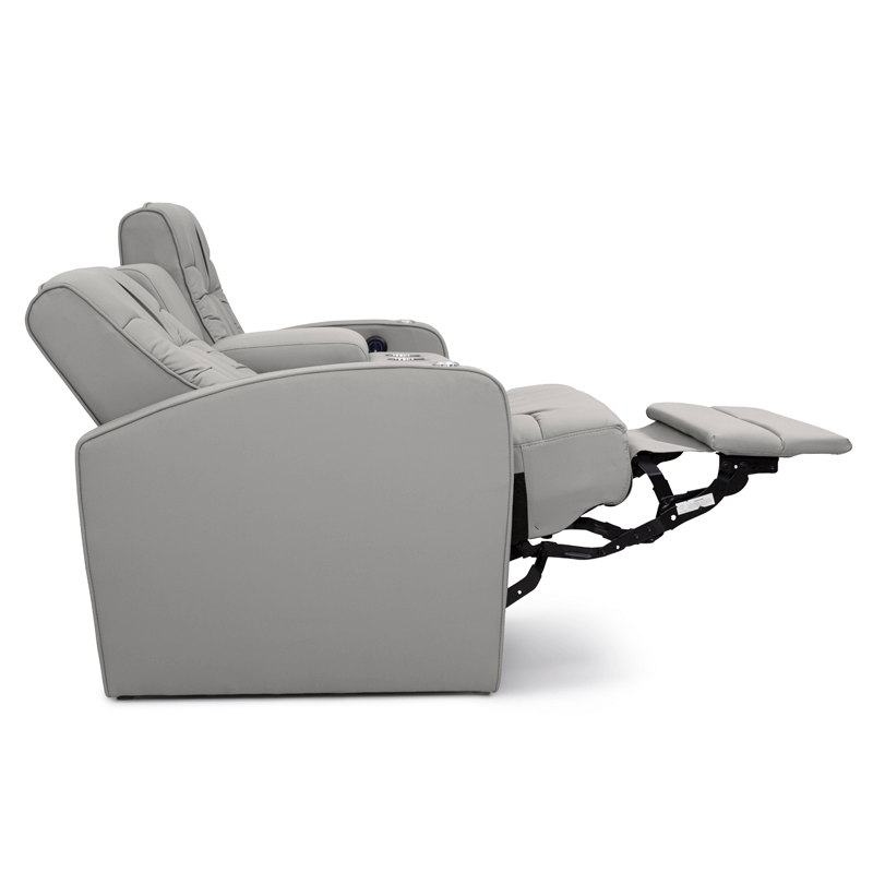 Qualitex De Leon RV Loveseat w/ Storage Console, Ultimate Leather, Manual Recline, Fawn