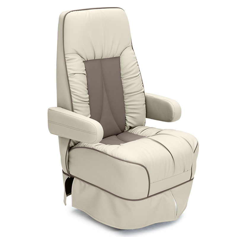 Qualitex De Leon RV Captain Chair, Ultimate Leather, Bisque & Lt. Antelope
