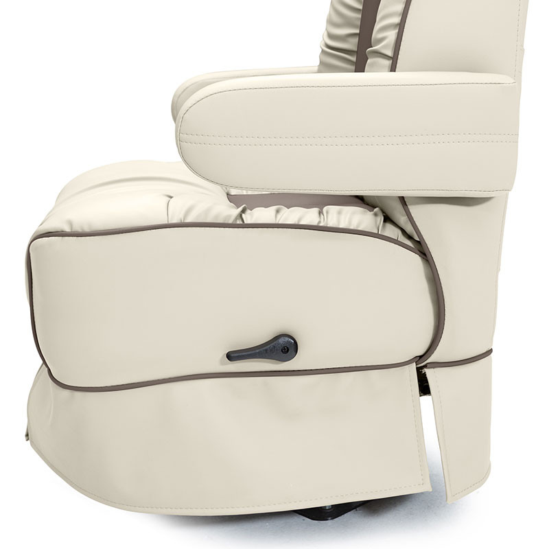 Qualitex De Leon RV Captain Chair, Ultimate Leather, Bisque & Lt. Antelope