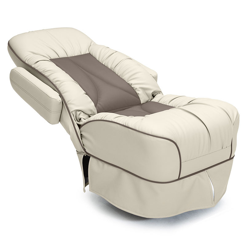 Qualitex De Leon RV Captain Chair, Ultimate Leather, Bisque & Lt. Antelope