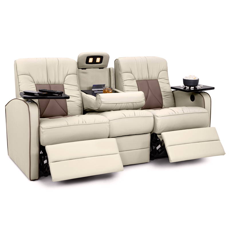 Qualitex De Leon RV Double Recliner Sofa, Ultimate Leather, Power Recline