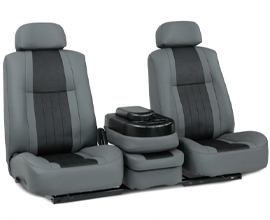 Qualitex American Classic 40-20-40 SUV Bench Seat, Fold-Forward & Recline Backs, Flip-Up Center Console w/ Storage, Fabric, Vinyl, or Leather, 20+ Colors