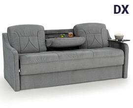 Qualitex De Leon Console DX RV Sofa Bed, 72" or 78" Wide, Fabric