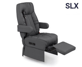 Qualitex De Leon SLX Ford Transit Captain Chairs, Integrated Seatbelt, Power Legrest, Ultimate Leather