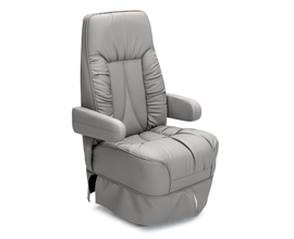 Qualitex De Leon RV Captain Chair, Ultimate Leather, Ash