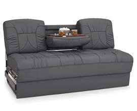 Qualitex De Leon Console RV Sofa Bed, 66" or 72" Wide, Ultimate Leather