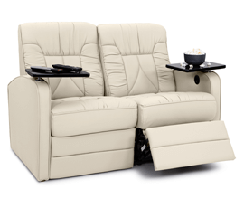 Qualitex De Leon RV Loveseat Recliner, Ultimate Leather, Manual Recline