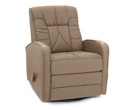 Qualitex De Leon RV Swivel Recliner, Ultimate Leather, Manual Recline