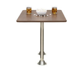 Qualitex 40", 44", 48" L x 23.5" W Riveria Oak RV Dinette Table w/ Dual Pedestals & Base