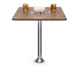 Qualitex 40", 44", 48" L x 23.5" W Riveria Oak RV Dinette Table w/ Pedestal & Base