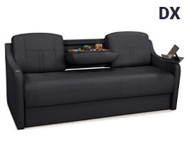 Qualitex Ethos Console DX RV Sofa Bed, 72" or 78" Wide, Ultimate Leather