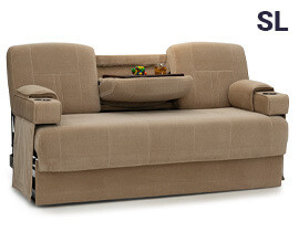 Qualitex Ethos Console SL RV Sofa Bed, 68" or 74" Wide, Fabric