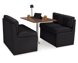 Qualitex Gravitas RV Dinette, Bed with Storage, 40" Wide, Ultimate Leather