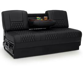 Qualitex Gravitas Console RV Sofa Bed, 66" or 72" Wide, Ultimate Leather