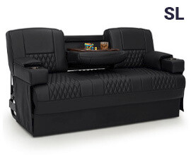 Qualitex Gravitas Console SL RV Sofa Bed, 68" or 74" Wide, Ultimate Leather
