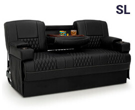 Qualitex Gravitas Console SL RV Sofa Bed, Two Tone, 68" or 74" Wide, Ultimate Leather