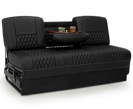 Qualitex Gravitas Console RV Sofa Bed, Two Tone, 66" or 72" Wide, Ultimate Leather