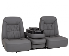 Qualitex K10 40-20-40 Low Back SUV Bench Seat, Fold-Forward & Recline Backs, Flip-Up Center Console w/ Storage, Fabric, Vinyl, or Leather, 20+ Colors