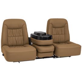 Qualitex K10 40-20-40 Low Back Truck Bench Seat, Leather