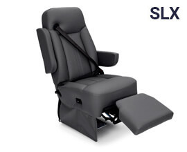 Qualitex Modesto SLX Ford Transit Captain Chair, Power Legrest & Integrated Seatbelt