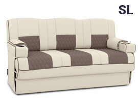 Qualitex Monument SL RV Sofa Bed, Two-Tone, 68" or 74" Wide, Ultimate Leather