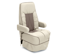 Qualitex De Leon RV Captains Chair, Two-Tone, Ultimate Leather