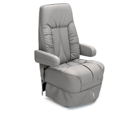 Qualitex De Leon RV Captain Chair, Ultimate Leather, Ash
