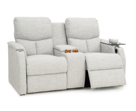 Qualitex Sedona RV Loveseat w/ Storage Console, Performance Fabric, Power Recline