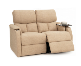 Qualitex Sedona RV Double Recliner Loveseat, Performance Fabric, Manual Recline