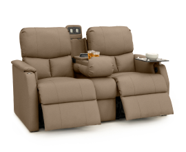 Qualitex Sedona RV Double Recliner Sofa, Ultimate Material, Manual Recline