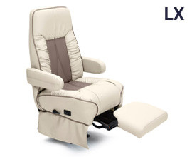 Qualitex De Leon LX Ford Transit Captain Chairs, Power Legrest, Two-Tone, Ultimate Leather