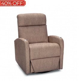 Qualitex Concord RV Swivel Recliner, Powered Headrest, Power Recline, Desert Taupe