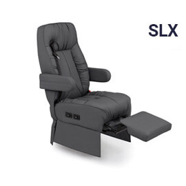 Qualitex De Leon SLX RV Captain Chairs, Integrated Seatbelt, Power Legrest, Ultimate Leather