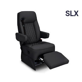 Qualitex Gravitas SLX RV Captain Chairs, Integrated Seatbelt, Power Legrest, Ultimate Leather