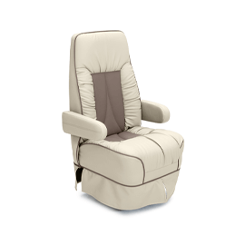 Qualitex De Leon RV Captains Chair, Two-Tone, Ultimate Leather