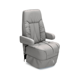 Qualitex De Leon RV Captain Chair, Ultimate Leather, Ash