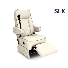 Qualitex Gravitas SLX RV Captain Chairs, Integrated Seatbelt, Power Legrest, Two Tone, Ultimate Leather