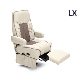 Qualitex De Leon LX RV Captain Chairs, Power Legrest, Two-Tone, Ultimate Leather