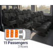 Qualitex Sprinter 18" VIP Passenger Van Seat Replacement Row Kit (2007-2018, & 2019+), 11 Passengers, 3 Rows, Short Wheel Base, Ultimate Leather