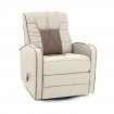 Qualitex De Leon RV Swivel Recliner, Ultimate Leather, Two-Tone, Manual Recline