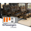 Qualitex Sprinter VIP Cargo Van Seat (2007-2018, & 2019+), 10 Passengers, 3 Rows, Short Wheel Base, Ultimate Leather