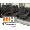 Qualitex Sprinter VIP Cargo Van Seat (2007-2018, & 2019+), 11 Passengers, 3 Rows, Short Wheel Base, Ultimate Leather